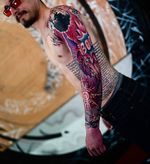 Full sleeve colorful abstract concept