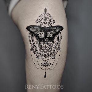 Butterfly Ornamental Tattoo #butterfly #butterflyornamental 