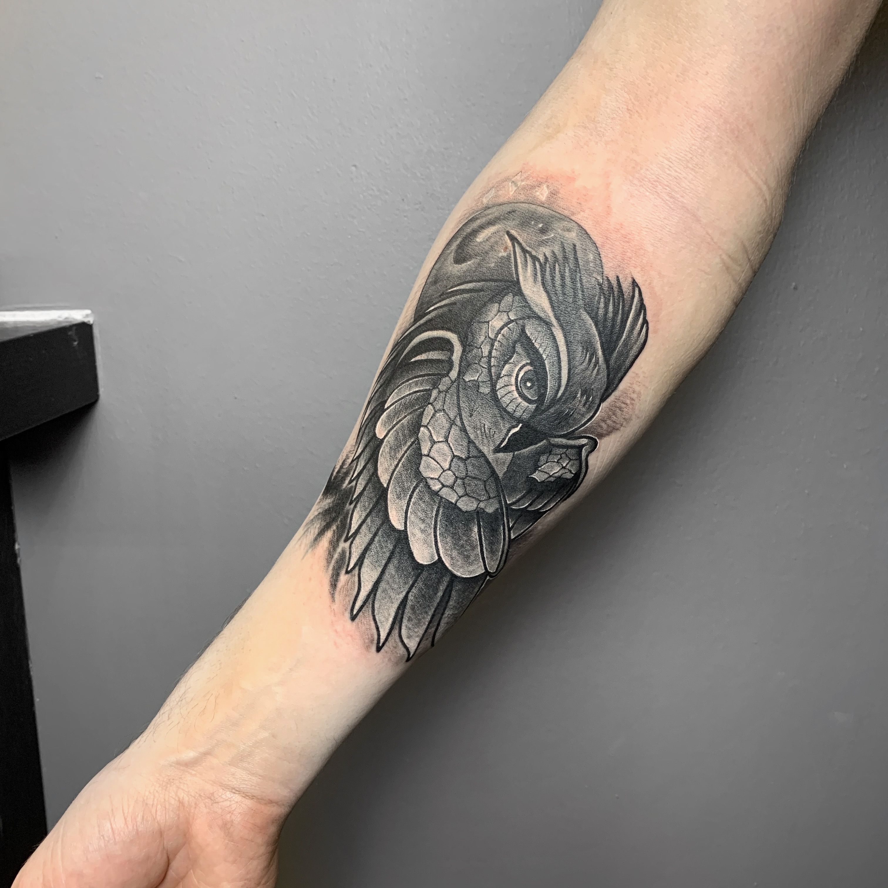 Owl CoverUp Tattoo