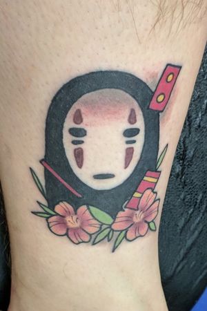 Kaonashi from Spirited Away done by Tabitha Harris at Gypsy Moon Tattoo