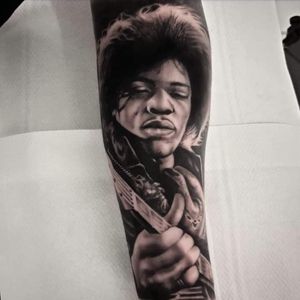 Jimi Hendrix by Dimitris Steiger, Unikum Tattoo, Gothenburg