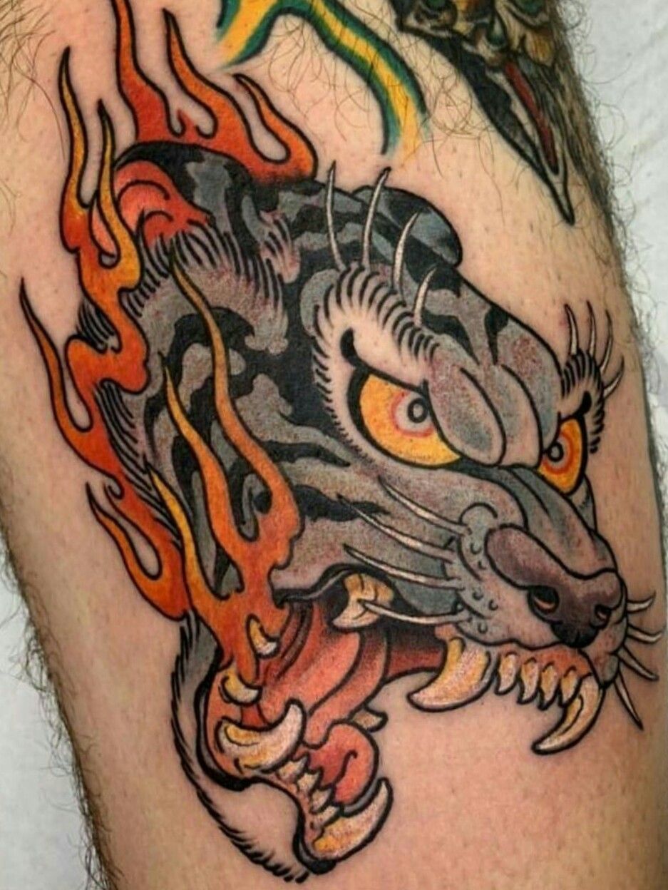 prompthunt yakuza style Japanese dragon tattoo detailed smoke and flames