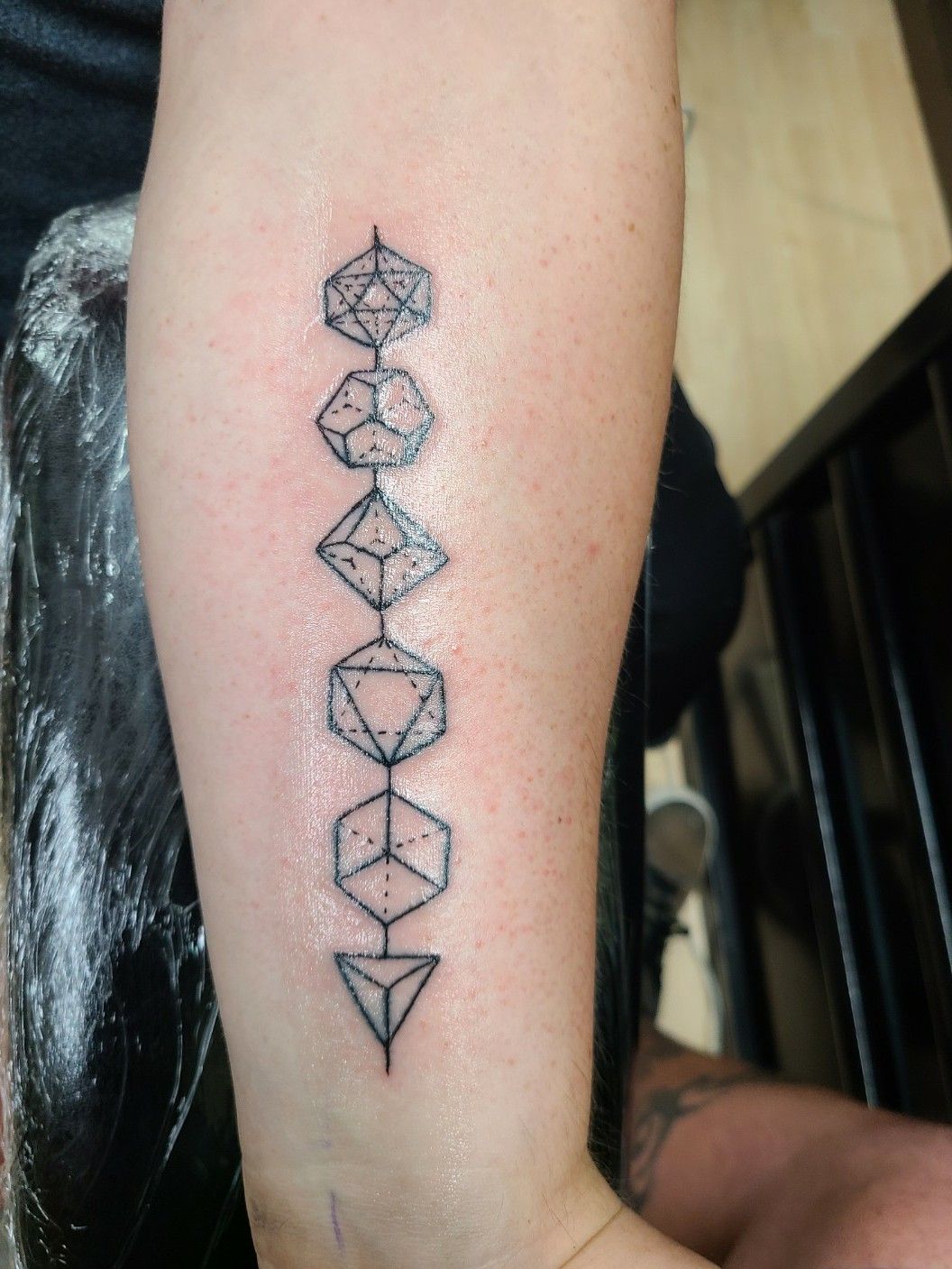 DD dice tattoo  Geometric tattoo Nerdy tattoos Simple tattoos