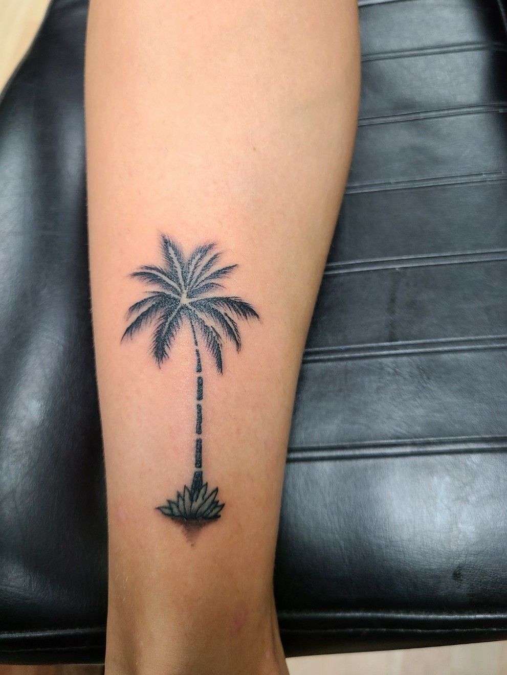 Three palms landscape tattoo  Tattoogridnet