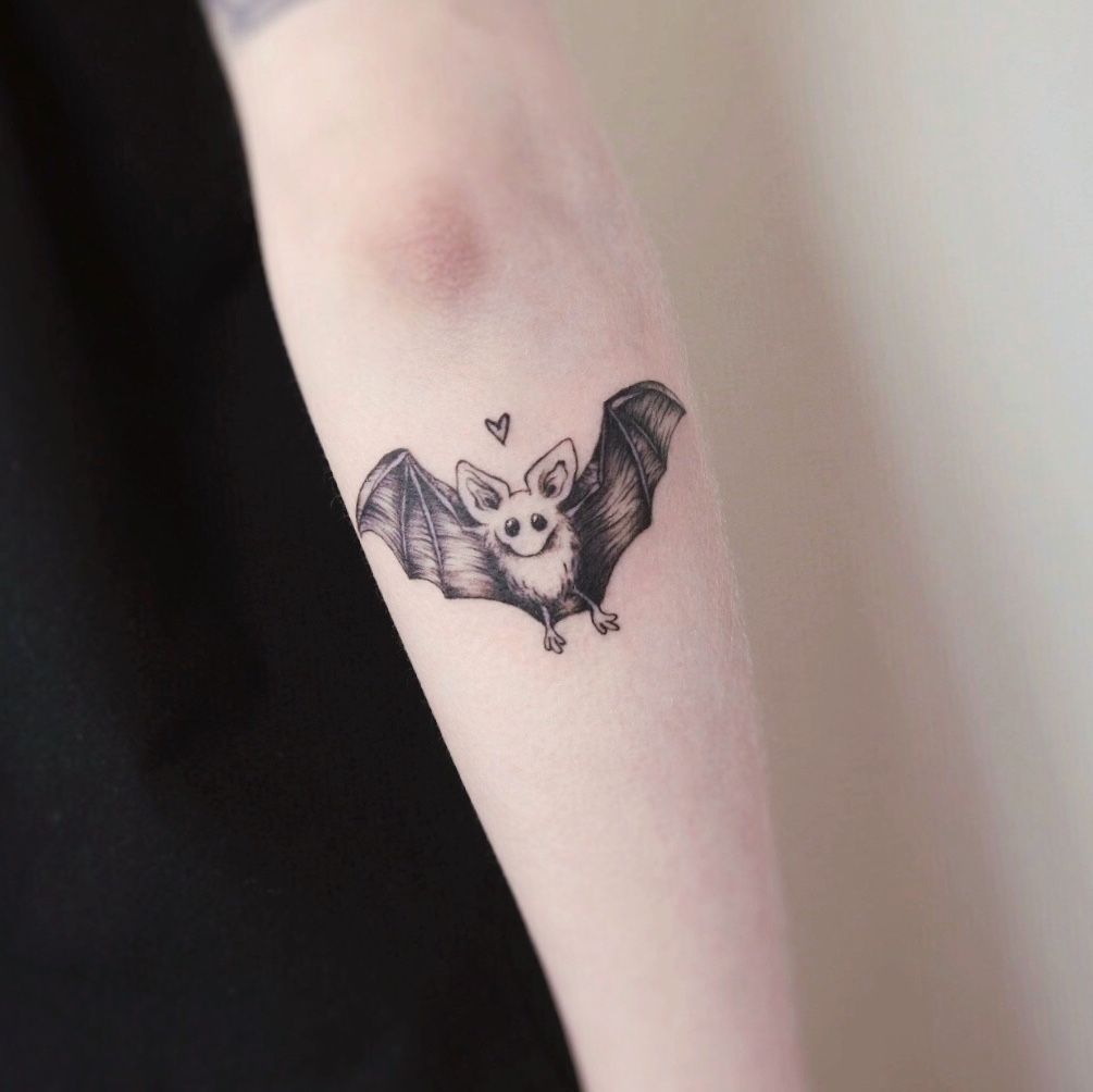 Moon Bat Temporary Tattoo - Etsy
