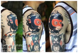 Monkey Tattoo by Artist at TUAN TATTOO STUDIOContact us:▪️101A Nguyen Chi Thanh, Da Nang▪️ Open from 9am to 9pm▪️ Hotline: 0975 555 559 - 0935 239 539▪️ Email: tuantattoo2012@gmail.com▪️ Web: tuantattoo.com.#monkey #monkeytattoo #cutetattoo #smalltattoo #tattoodanang #tuantattoo #tattooideas #타투 #여자타투 #레터링타투 #문신 #inked #inkmagazine #베트남여행 #타투디자인 #inkstagram #vietnamtravel #danang #danangtattoo #piercing #danangcity #danangtrip #hanmarket #tattooist #inker #inkcolor #홍대타투샵 #홍대타투 #건대타투