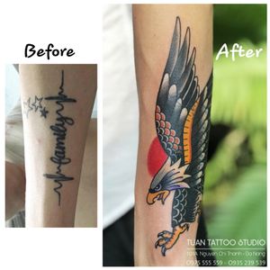 Cover up Tattoo by Artist at TUAN TATTOO STUDIO👇Contact us:▪️101A Nguyen Chi Thanh, Da Nang▪️ Open from 9am to 9pm▪️ Hotline: 0975 555 559 - 0935 239 539▪️ Email: tuantattoo2012@gmail.com▪️ Web: tuantattoo.com.#coverup #coveruptattoo #colortattoo #cutetattoo #smalltattoo #tattoodanang #tuantattoo #tattooideas #타투 #여자타투 #레터링타투 #문신 #inked #inkmagazine #베트남여행 #타투디자인 #inkstagram #vietnamtravel #danang #danangtattoo #piercing #danangcity #danangtrip #hanmarket #tattooist #inker #inkcolor #홍대타투샵 #홍대타투 #건대타투