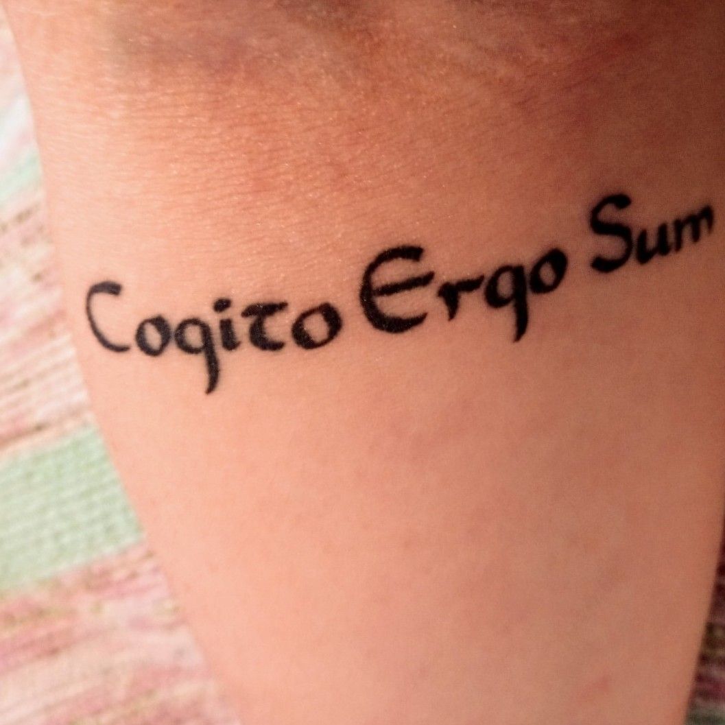 cogito ergo sum  Latin quote tattoos Latin quotes Latin tattoo