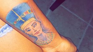 Nefertiti tattoo colored My girls tattoo 