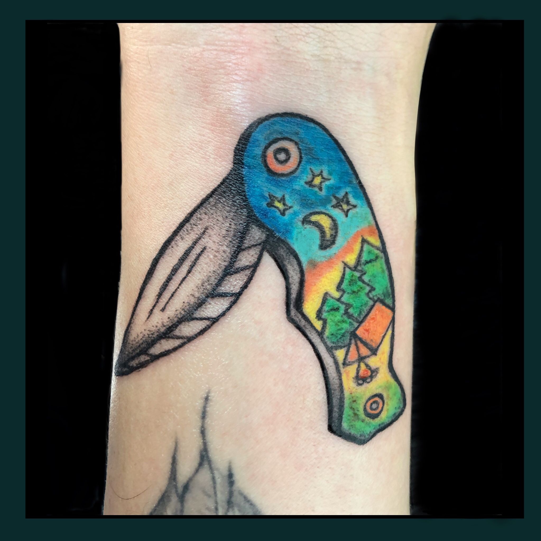 Tattoo uploaded by Robert Davies • Buck Knife Tattoo by Andy Perez  #buckknife #knifetattoo #traditionalknifetattoo #traditionaltattoo  #AndyPerez • Tattoodo