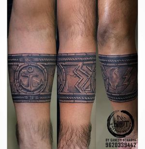 3d Armband tattoo done by Inkblot tattoos contact :9620339442
