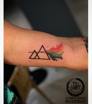 tringle tattoo done by Inkblot tattoos contact :9620339442