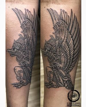 Garuda tattoo done by Inkblot tattoos contact :9620339442