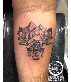 Biker tattoo done by Inkblot tattoos contact :9620339442