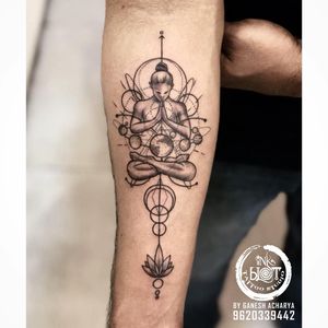 Yogic / meditation  tattoos by inkblot tattoos contact 9620339442