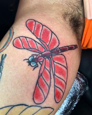 Red dragonfly.📩vinnytattoos95@gmail.com / @vinnyscialabba