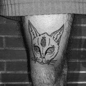 El miginooo🐱Artista: @tomaquera#cat #gato #Loops #tattoo #loopstattoo