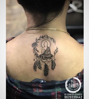 Dream catcher with buddha tattoo done by Inkblot tattoos contact :9620339442