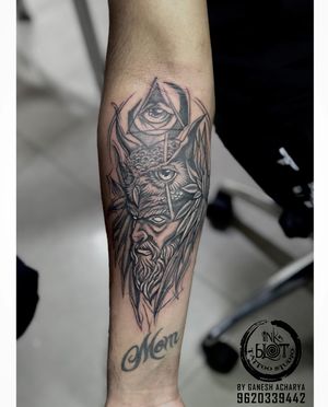 Viking owl tattoo done by Inkblot tattoos contact :9620339442
