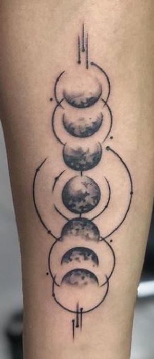 Phases of moon tattoo done by Inkblot tattoos contact :9620339442