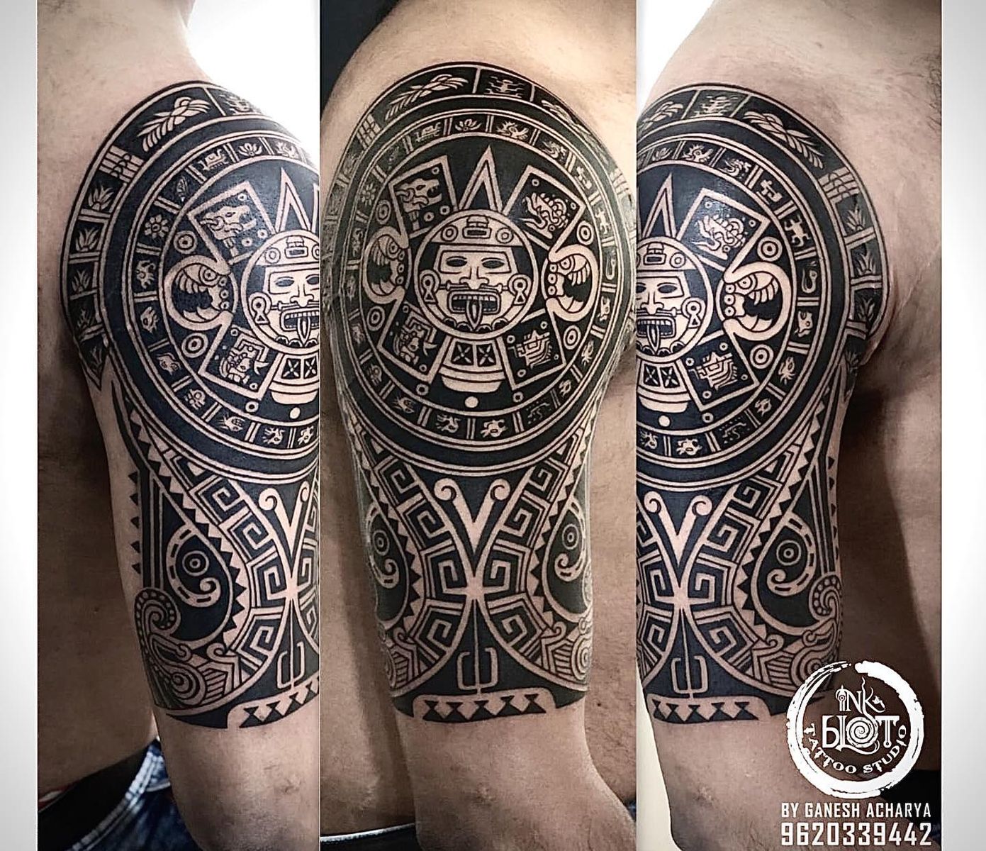 Tattoo uploaded by InkBlot Tattoo studio • Aztec calendar tattoos by