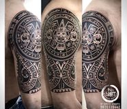 Tattoo uploaded by InkBlot Tattoo studio • Aztec calendar tattoos by  inkblot tattoos contact 9620339442 • Tattoodo