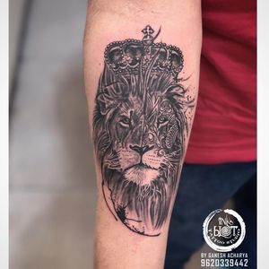 Lion  tattoos by inkblot tattoos contact 9620339442