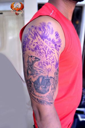 "A Lion Doesn't Concern HimselfWith The Opinions of Sheep."😎 #stencilart #stencil #inprogress #lions #liontattoo #shoulderworkout #shouldertattoo #biceps #bicepsday #tattoo #tattooartist #Chandigarh #mohali #tricity #ink #tattooformen #tattooforboy #tattoohand #shadingtattoo #perfection #hygiene #neatwork #besttattooartist #Chandigarh #bestoftheday #tattoodesign #tattooideas #tattooforgirl #tattoostyle