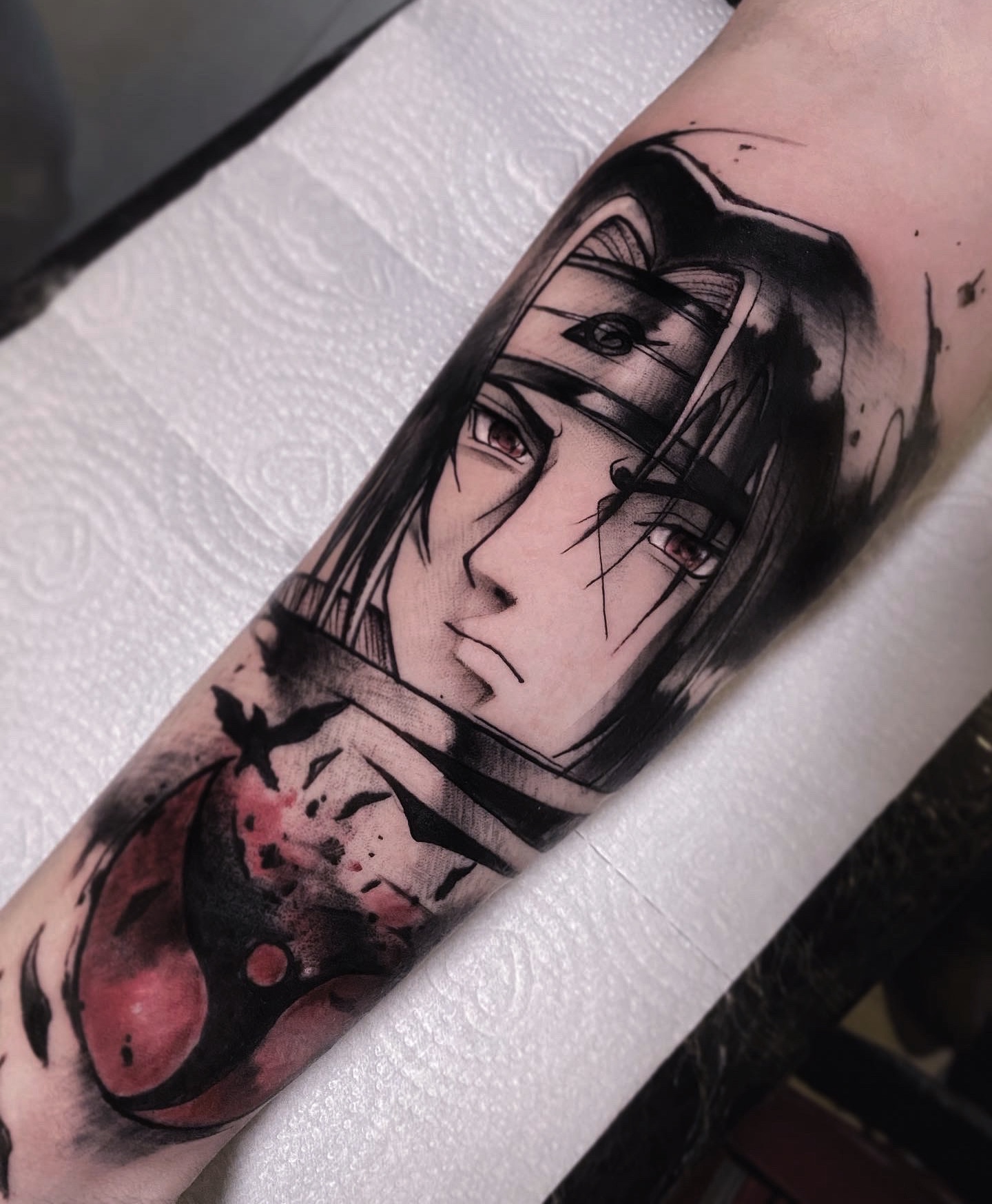 Shisui Uchiha tattoo by Omar 🔥🔥 #tattoo #tattooideas #anime #animeta