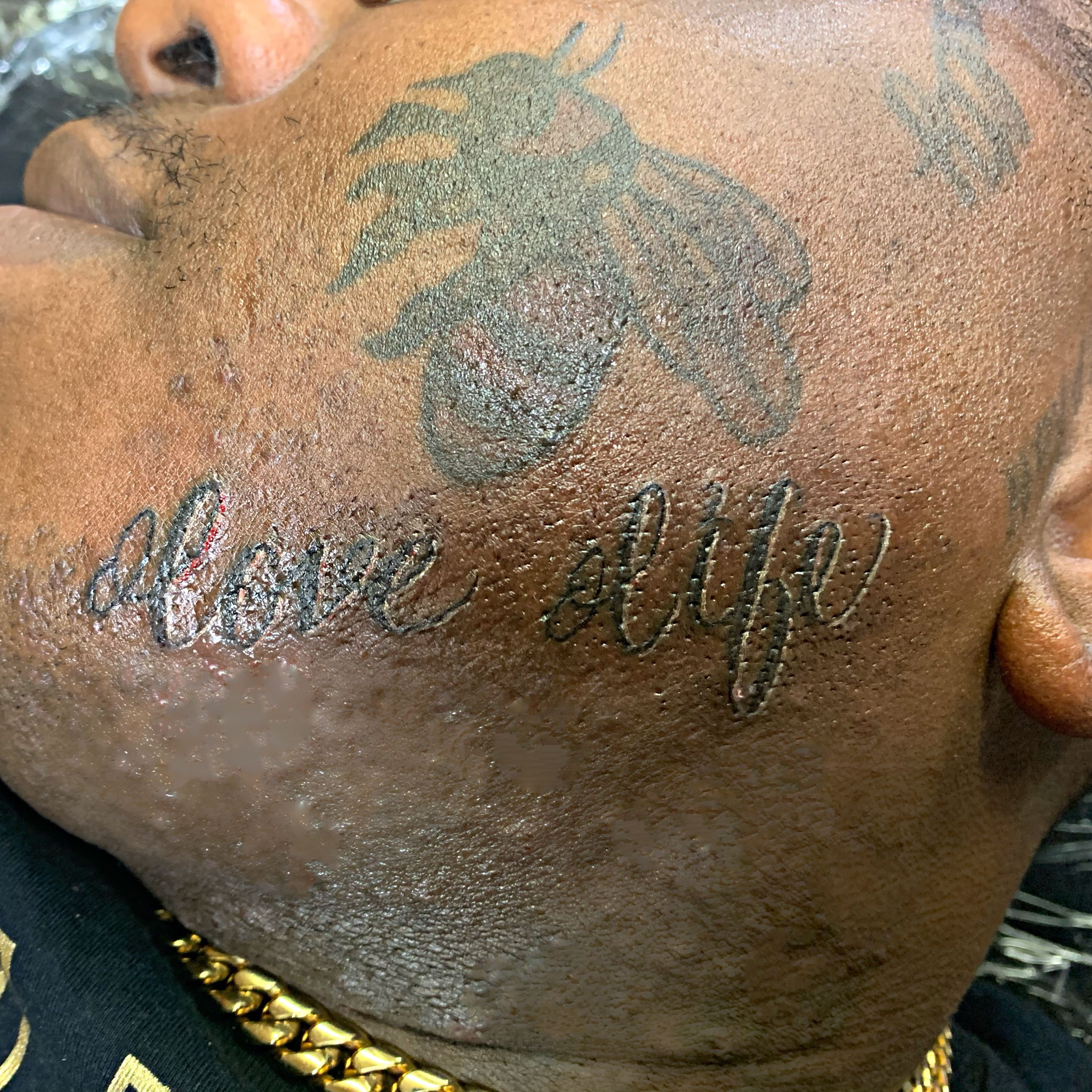 Gucci Mane Face Tattoo  Gucci mane Bad face tattoos Celebrity tattoos