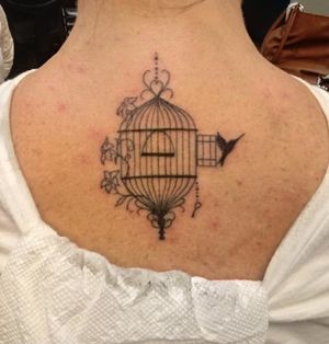 #birdcage #hummingbird #flyaway #setfree #linework #silhouette #tattooideas    