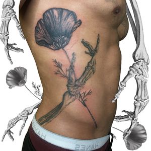 Fresh Flower / Healed Hand Tattoo
