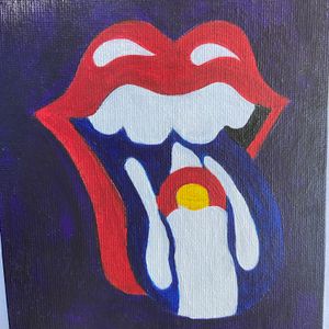 Lil Rolling Stones painting 