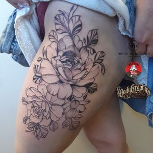 First session of big floral piece 