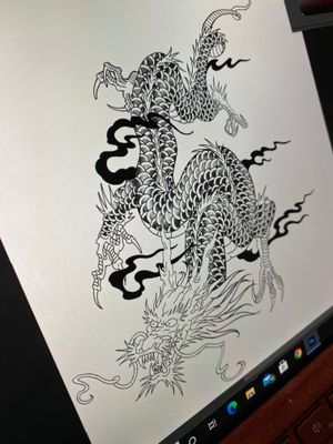 Custom dragon outline ☠️