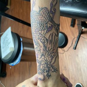 dragon tattoo sleeve outline