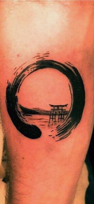 Enso and Japanese land scape #traveler #tokyotattoo