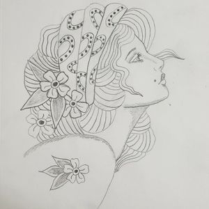 Flowered woman 