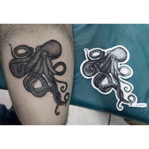 Octopus tattoo. 