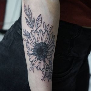 Sunflower tattoo. 
