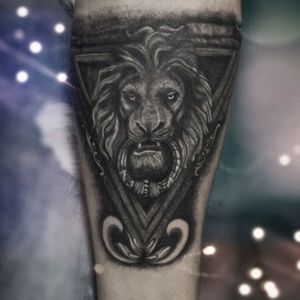 Lion door knob tattoo. 