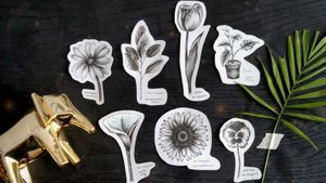 Botanical flashes for tattoo. Flowers. Leafs. Plants. 