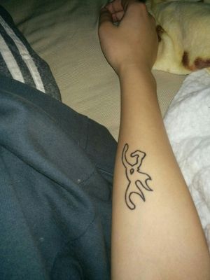 First tattoo, (turn phone upside down) browning logo ~11.6.20~ touched up ~12.04.20~