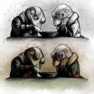 Frog couple from The Mandalorian