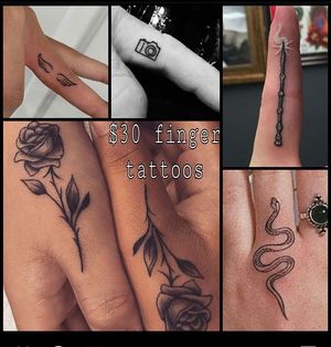 Special this month! $30 finger tattoos by Rage 