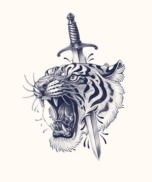 Tiger and dagger.