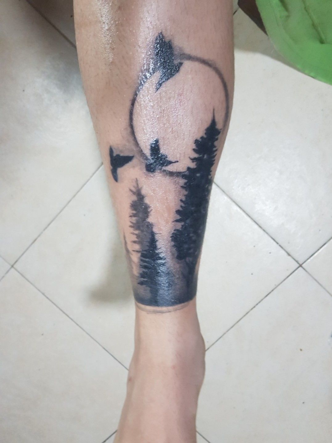 Art.Draco - 🌲🌳#forest #leg #foresttattoos #birds #tattoo #blackwork #ink  | Facebook