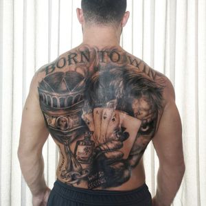 Joker full back tattooArtist : Çağdaş Mutlu