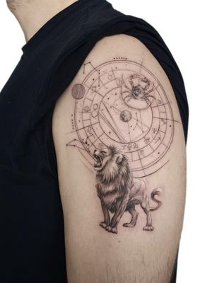 Lion tattoo design.Artist: Çağdaş Mutlu 