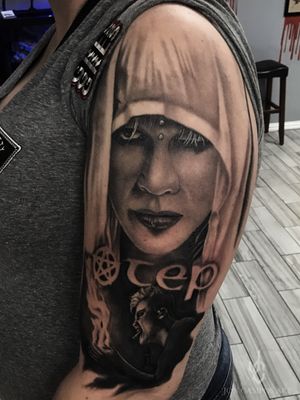 Portrait tattoo half sleeve 